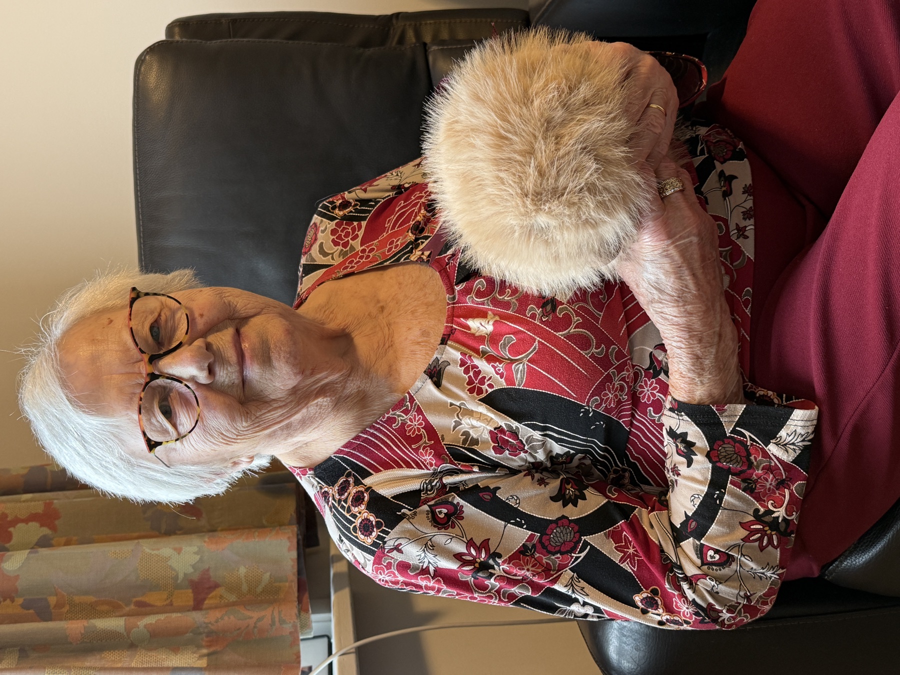 Meme is caring for Cupboo in a care setting